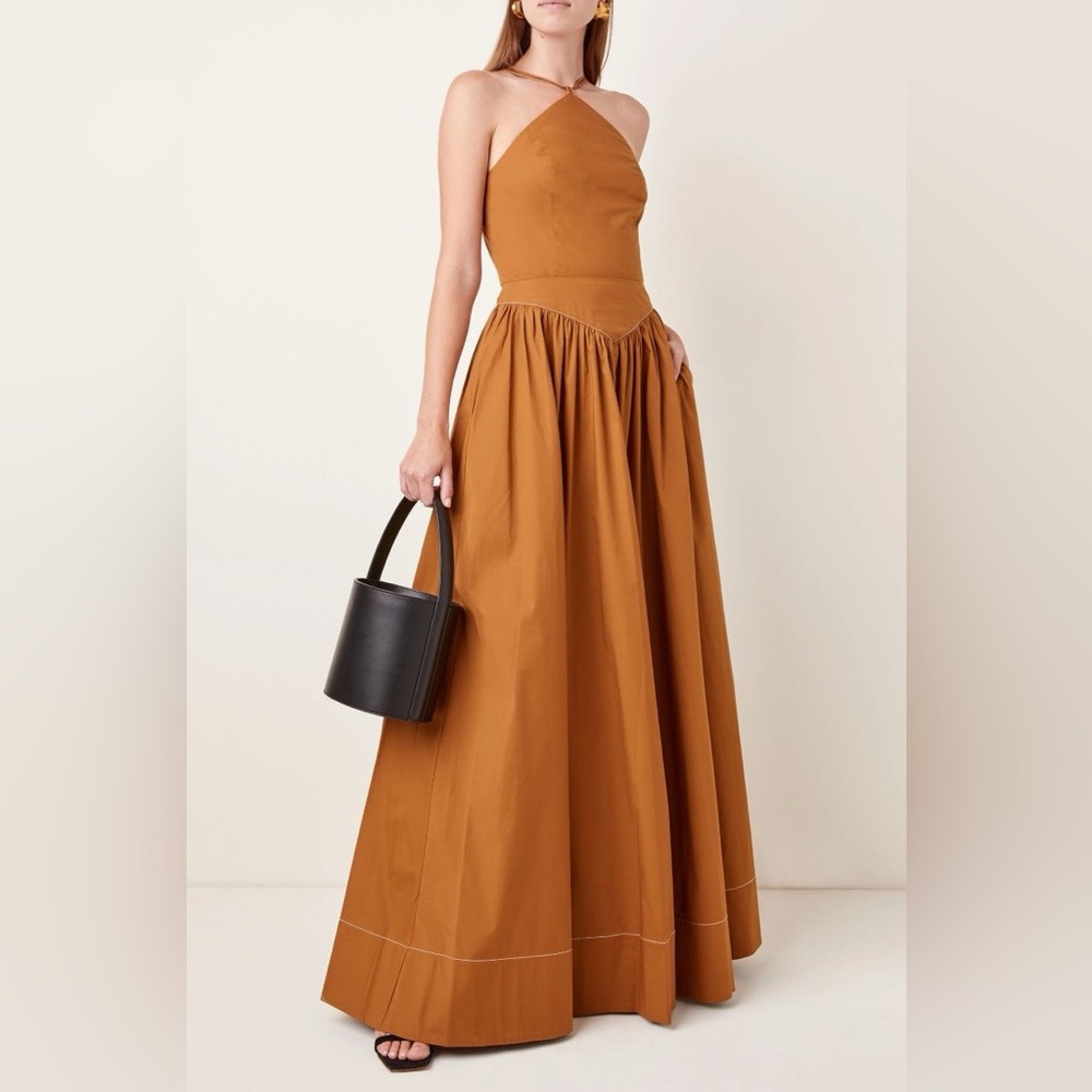 STAUD natasha halter neck maxi dress | NWOT